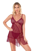 Damen-Nachthemd aus Satin und Spitze