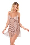 Damen-Nachthemd aus Satin und Spitze