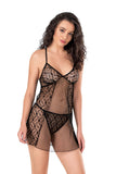 Damen-Nachthemd aus Satin und Spitze