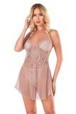 Damen-Nachthemd aus Satin und Spitze