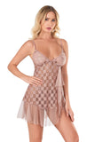 Damen-Nachthemd aus Satin und Spitze