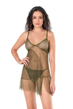 Damen-Nachthemd aus Satin und Spitze