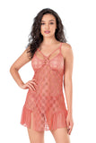 Damen-Nachthemd aus Satin und Spitze