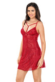 Kurzes Damen-Nachthemd aus Jacquard-Stoff
