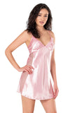 Kurzes Nachthemd aus Satin für Damen