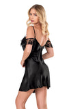 Kurzes Nachthemd aus Satin für Damen
