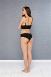 Women's Unpadded Bralet Bra Slip Panty Set 12432