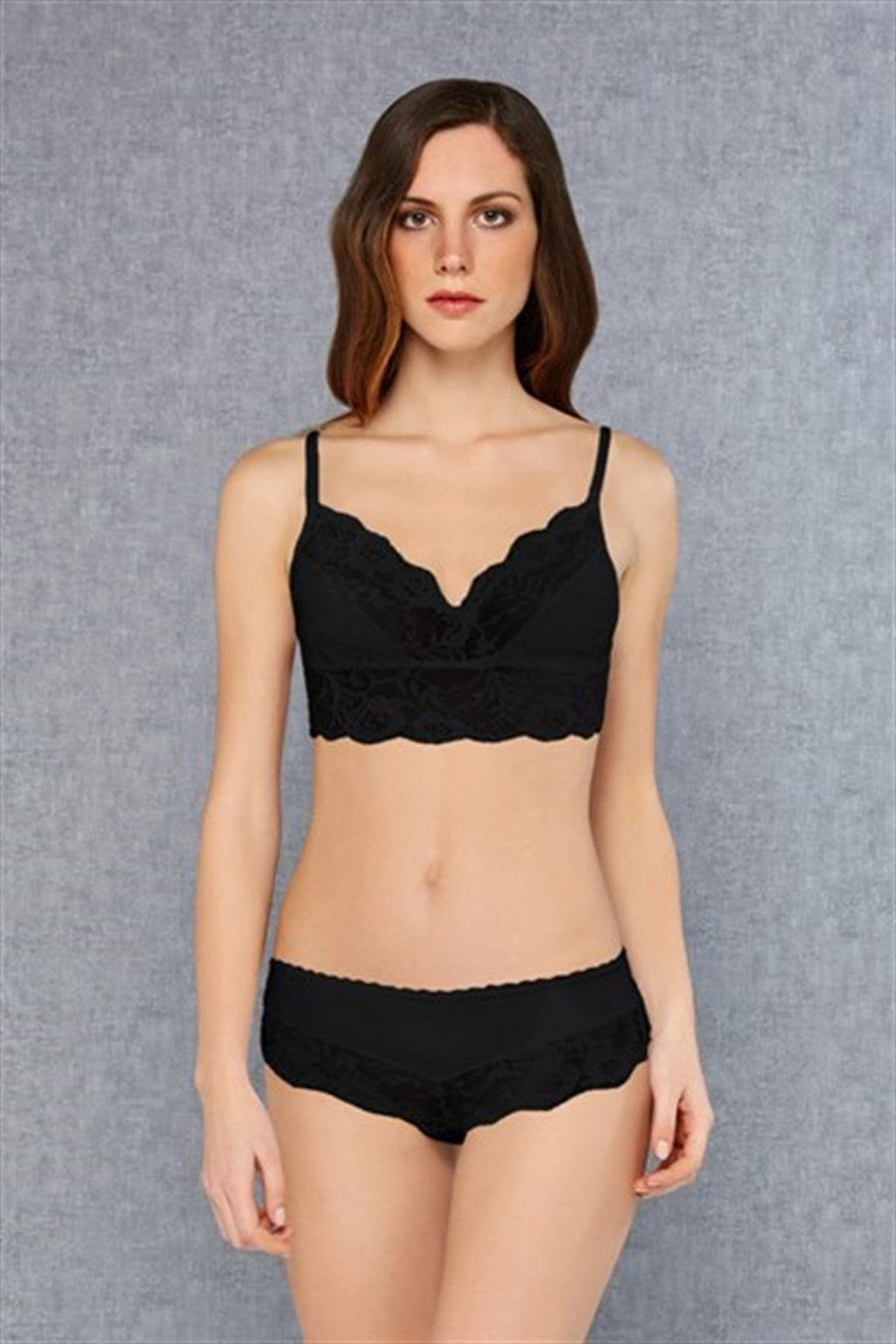 Ungepolstertes Bralet-BH-Slip-Höschen-Set für Damen 12432