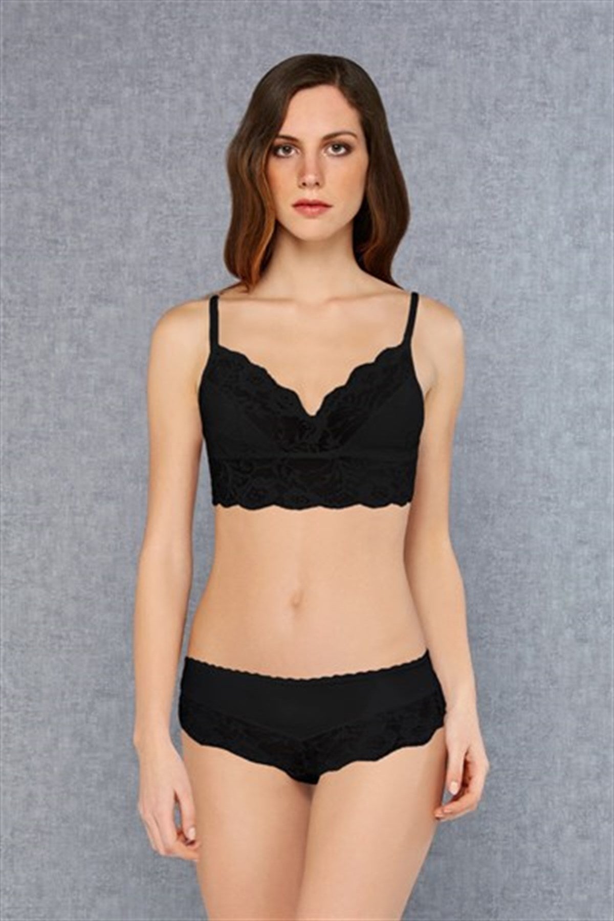Ungepolstertes Bralet-BH-Slip-Höschen-Set für Damen 12432