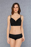 Women's Unpadded Bralet Bra Slip Panty Set 12432