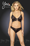 YesX YX234 Black Bra Set