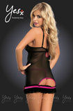 YesX YX673 Dress Rose/Black