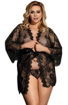 YesX YX827Q Robe Set Black - Up to 6XL