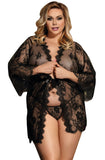 YesX YX827Q Robe Set Black - Up to 6XL