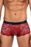 YesX YX976 Mens Boxer Brief Red/Black
