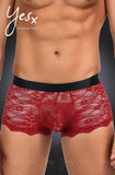 YesX YX976 Mens Boxer Brief Red/Black