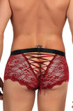 YesX YX976 Mens Boxer Brief Red/Black