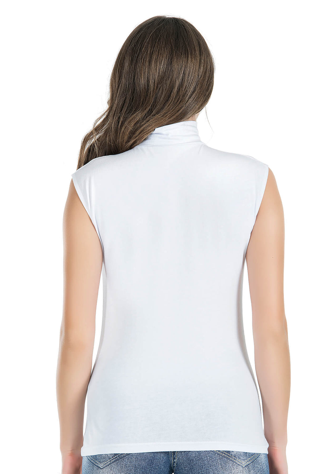 Ärmelloses Rollkragen-Tanktop für Damen 223