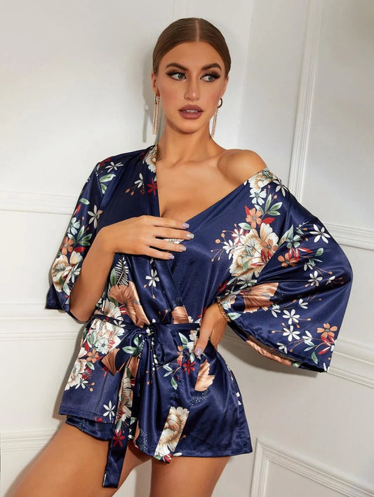 Floral Patterned Dressing Gown