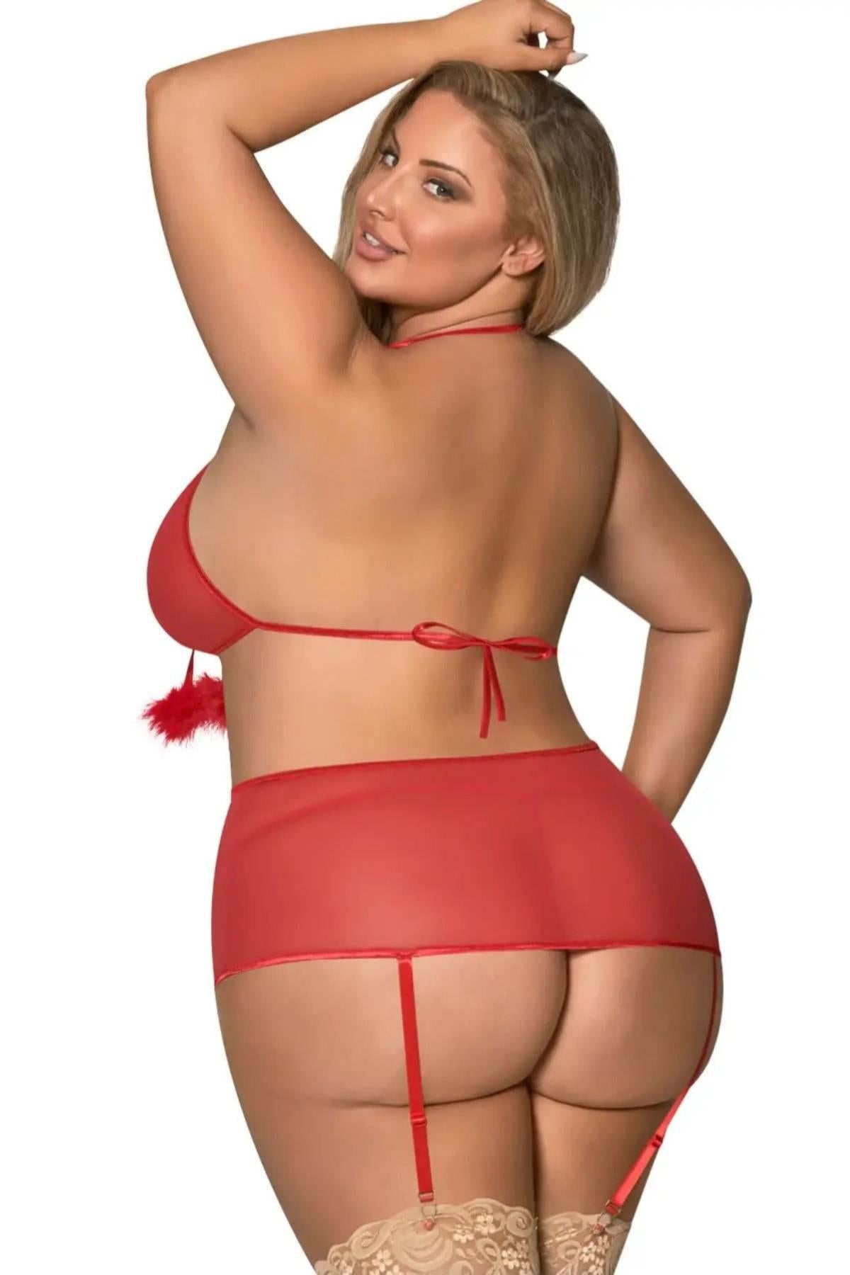 Vorne offenes, ausgefallenes Babydoll mit Kette 51202 Bt
