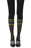 Zohara "Sock It To Me" Black Print Tights