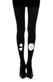 Zohara "Sunny Side Up" Black Print Tights